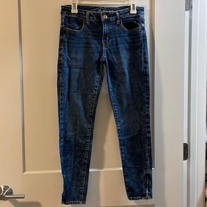 Acid wash skinny jeans